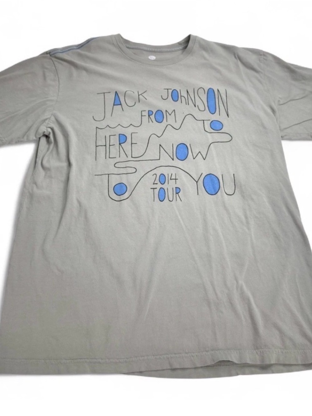 'From Here Now to You' Graphic Jack Johnson 2014 tour shirt organic cotton Med